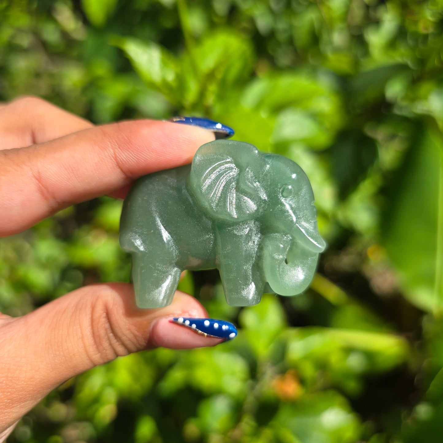 Green Aventurine Elephant Carving
