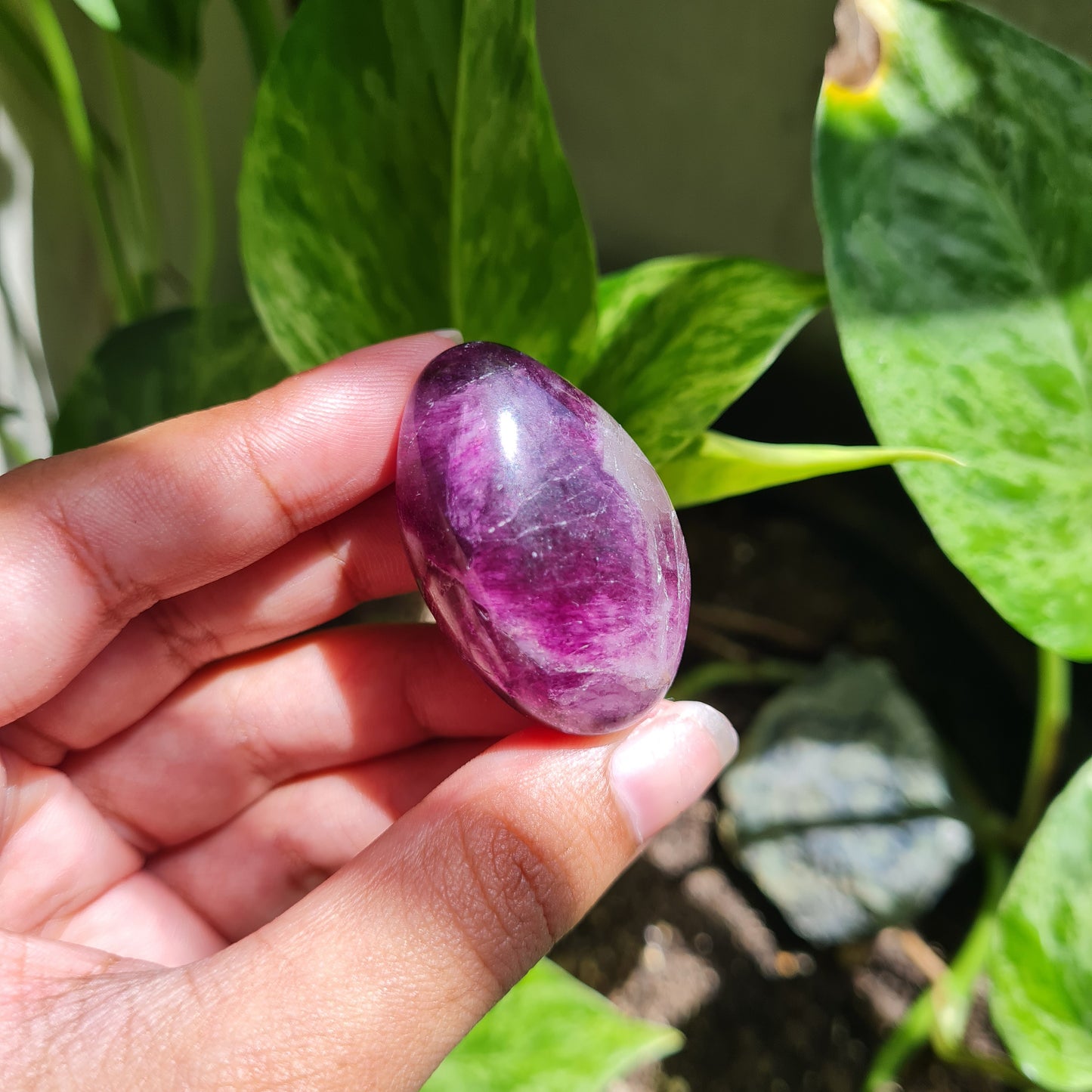 Purple Fluorite Tumbled Stone
