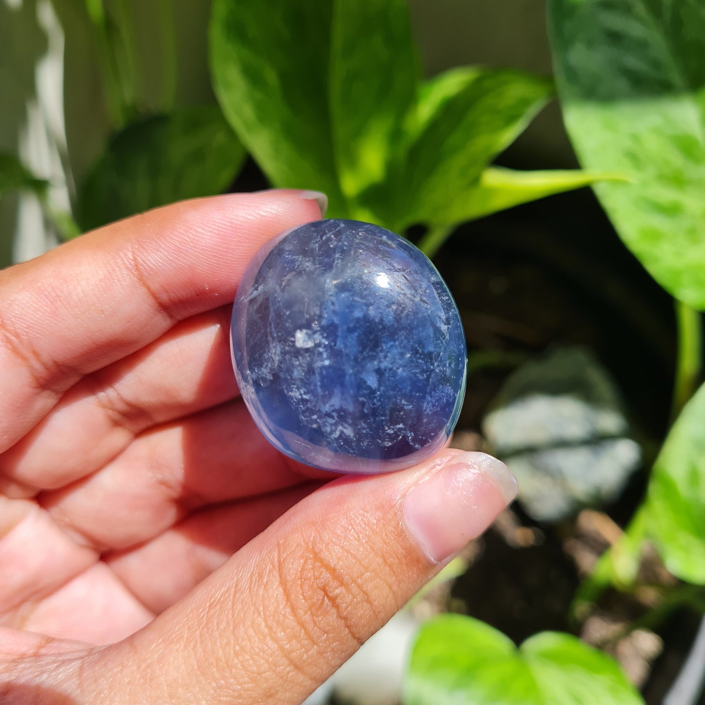 Blue Fluorite Tumbled Stone
