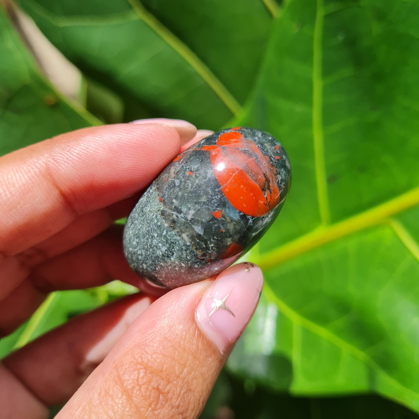 African Bloodstone Tumbled Stone