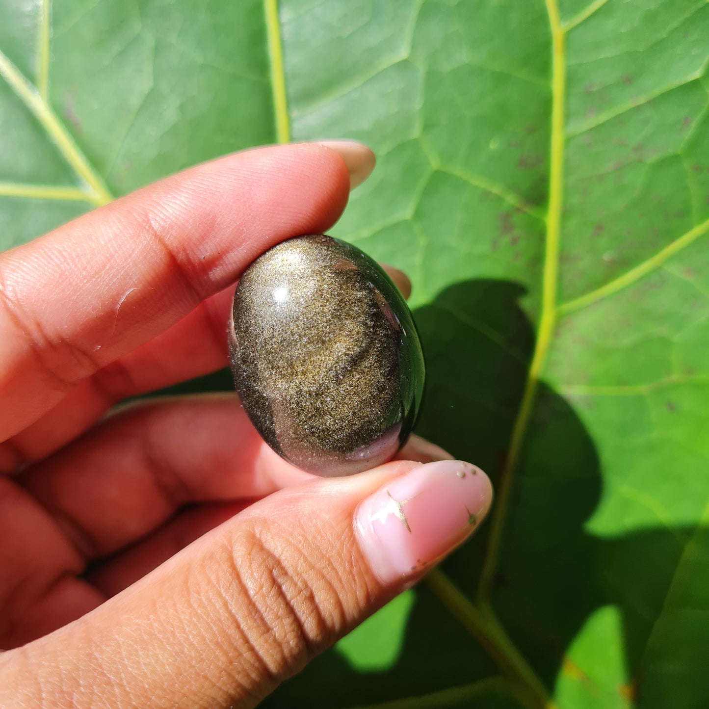 Golden Sheen Obsidian Tumbled Stone