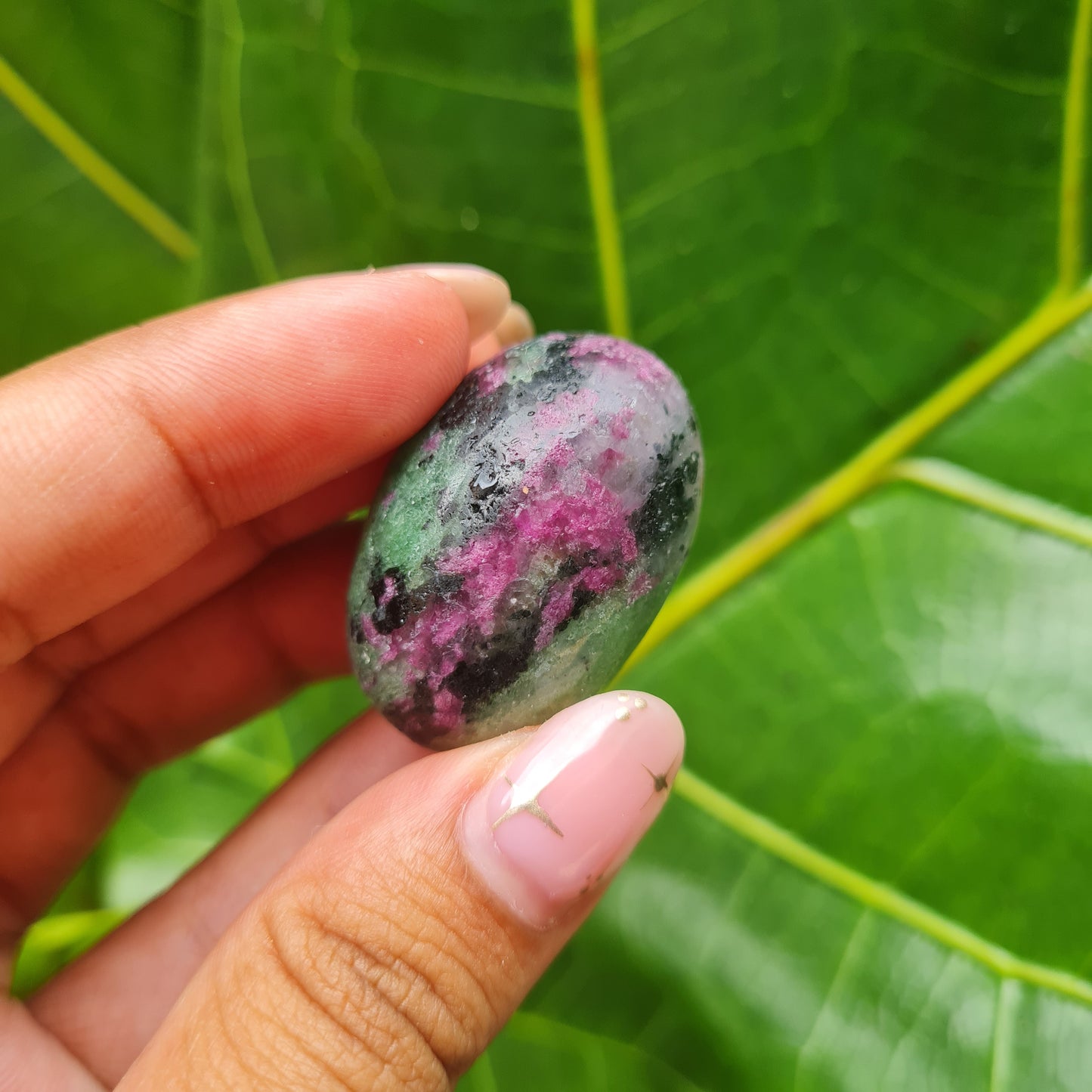 Ruby Zoisite Tumbled Stone