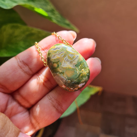 High Quality Rhyolite Nugget Necklace