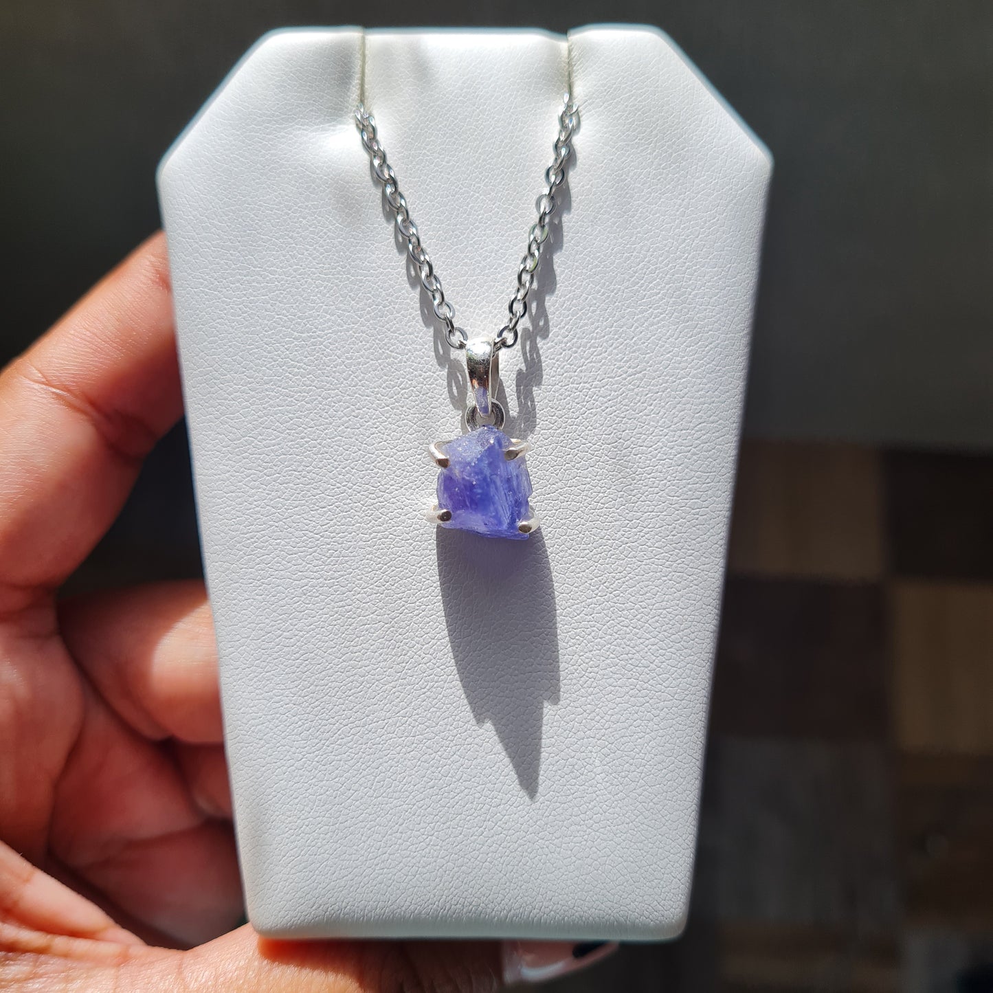 Raw Tanzanite Pendant