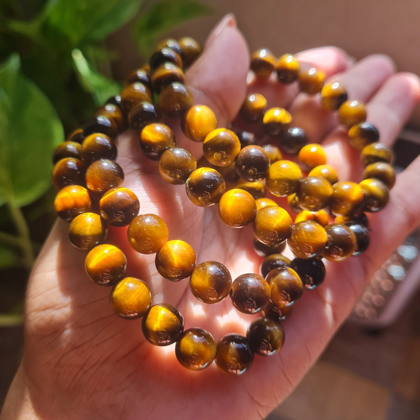 Yellow Tiger's Eye Gemstone Bracelet