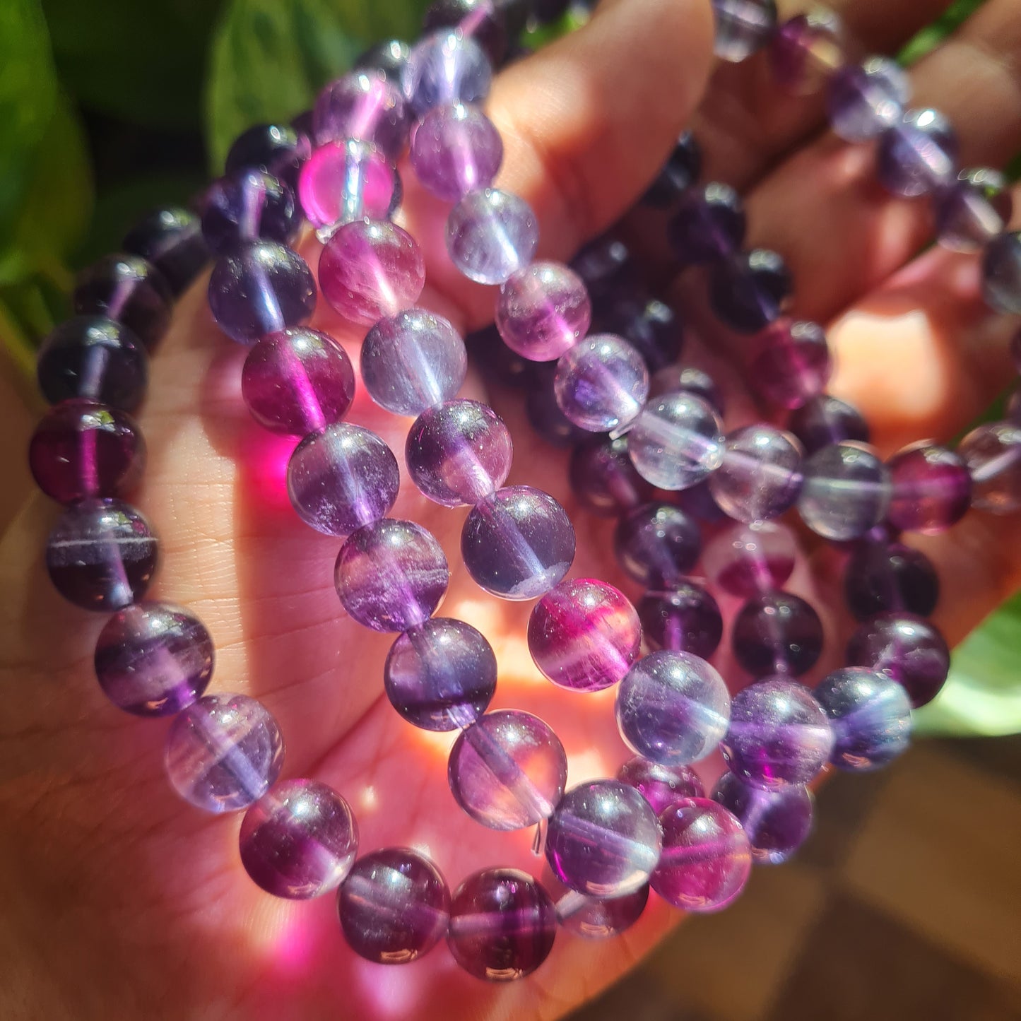 High Quality Rainbow Fluorite Gemstone Bracelet