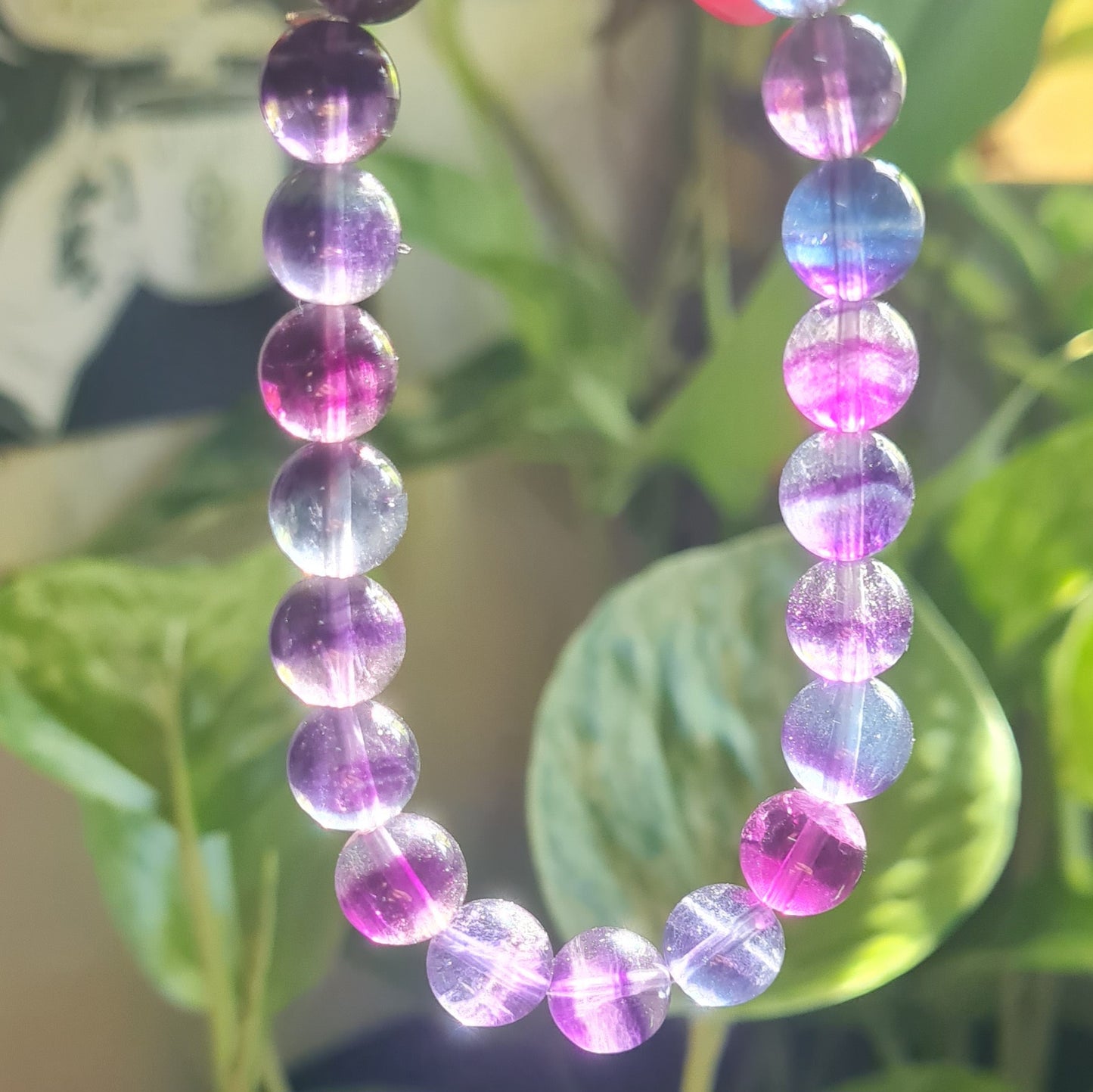 High Quality Rainbow Fluorite Gemstone Bracelet