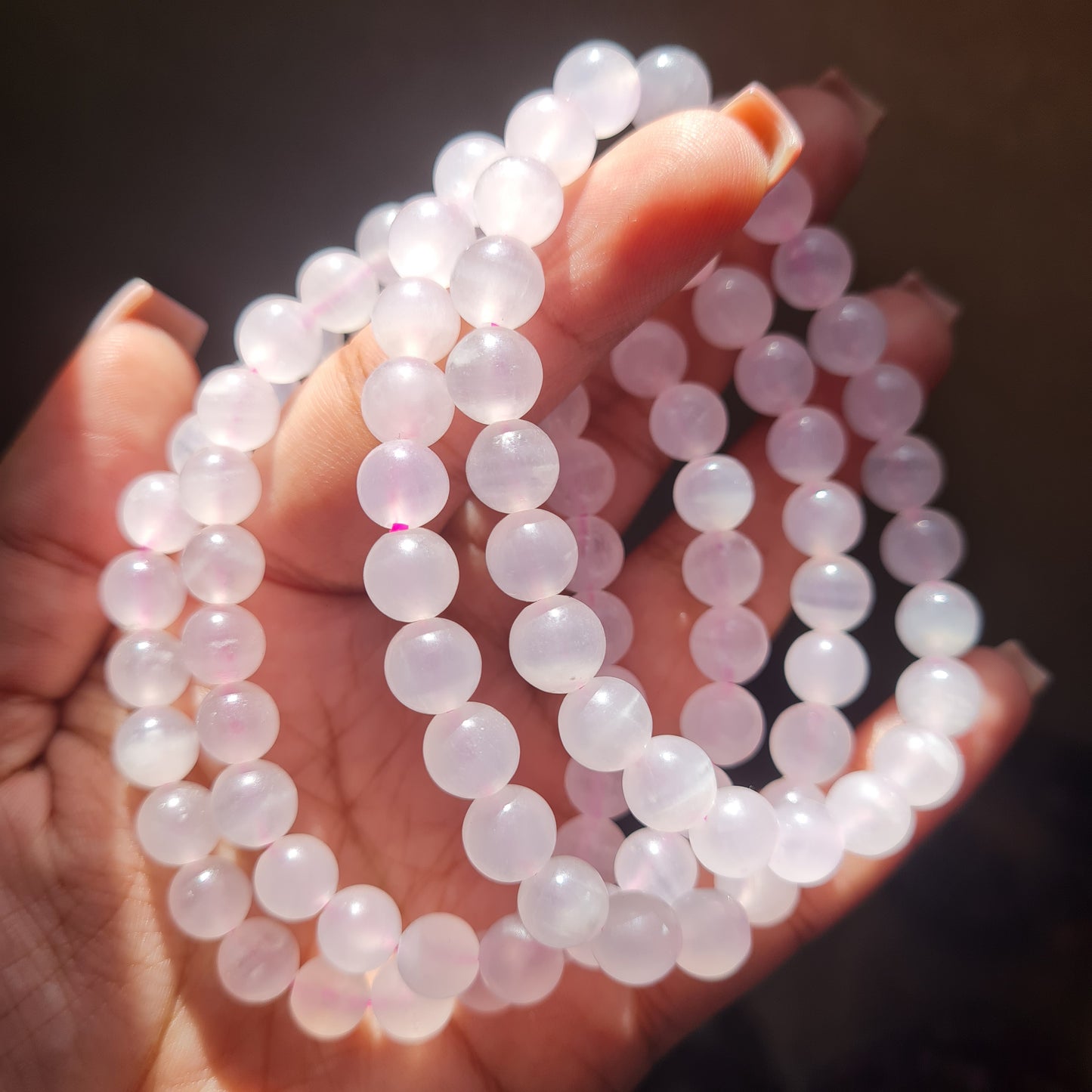 Pink Mangano Calcite Gemstone Bracelet