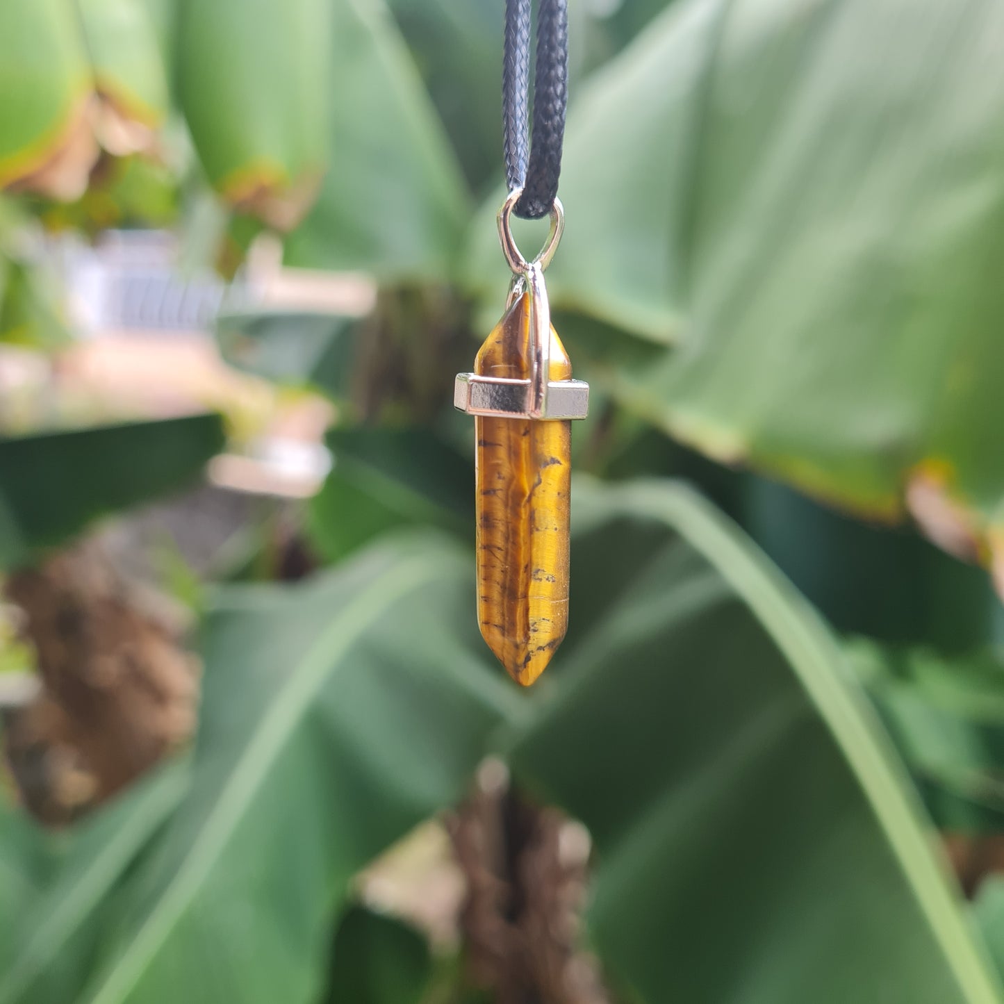 Tiger’s Eye Bullet Necklace