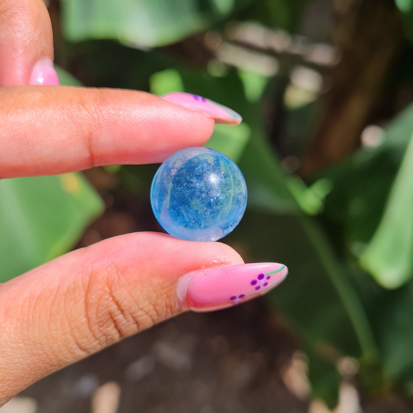 Mini Aquamarine Gemstone Sphere