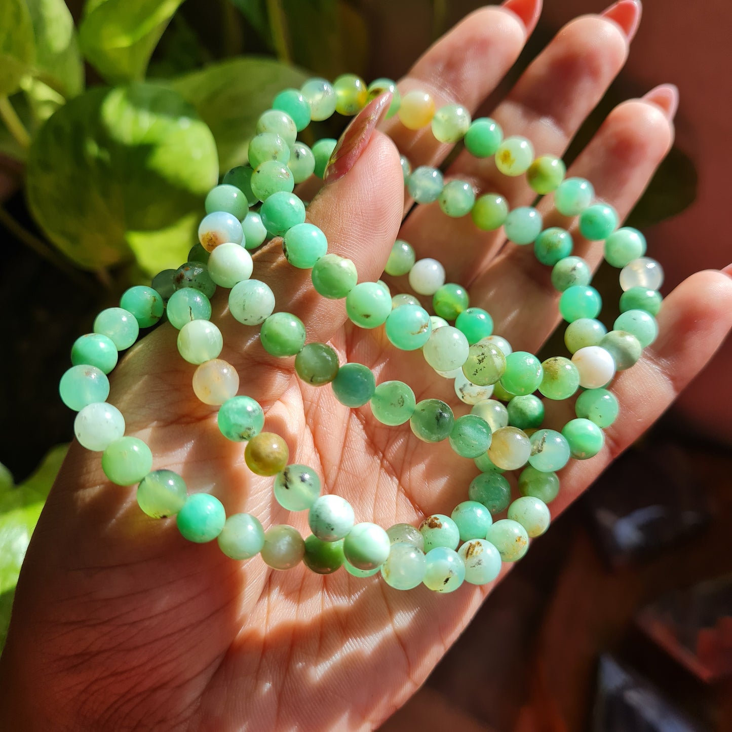 Chrysoprase Gemstone Bracelet