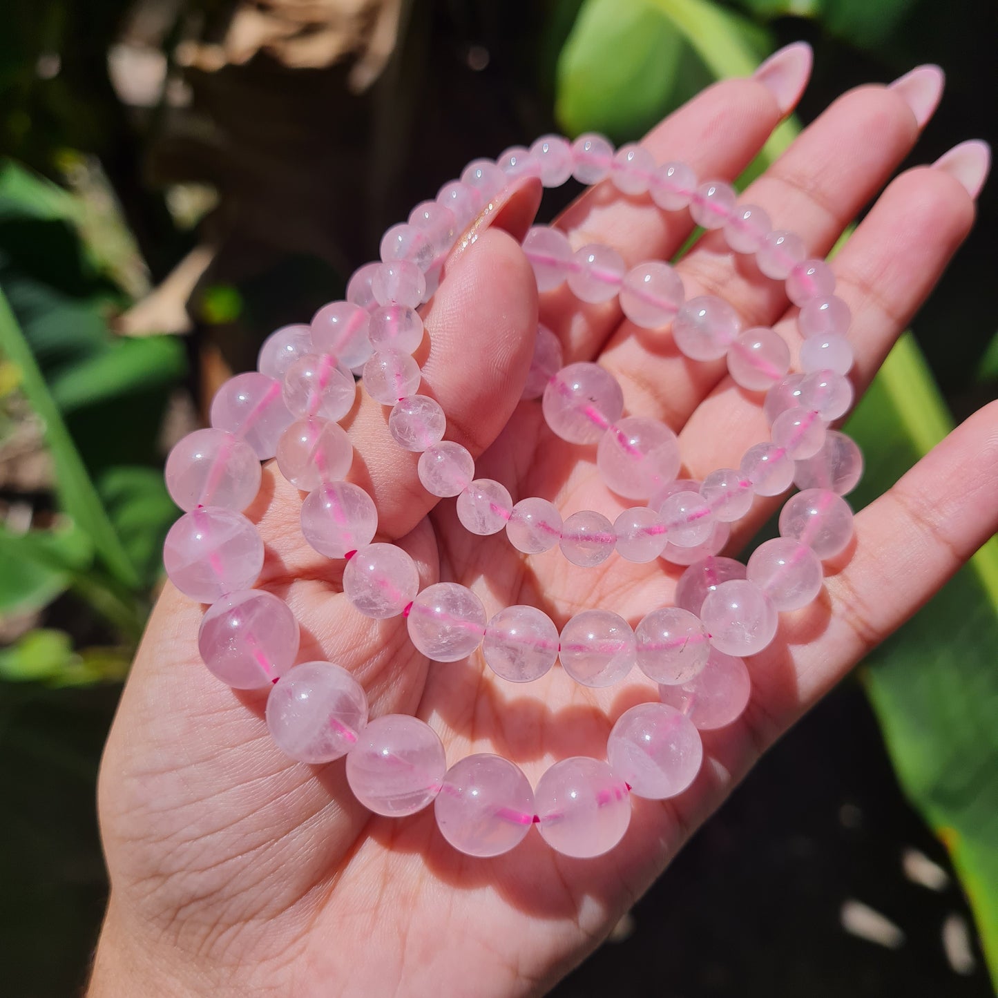 High Quality Rose Quartz Gemstone Bracelet