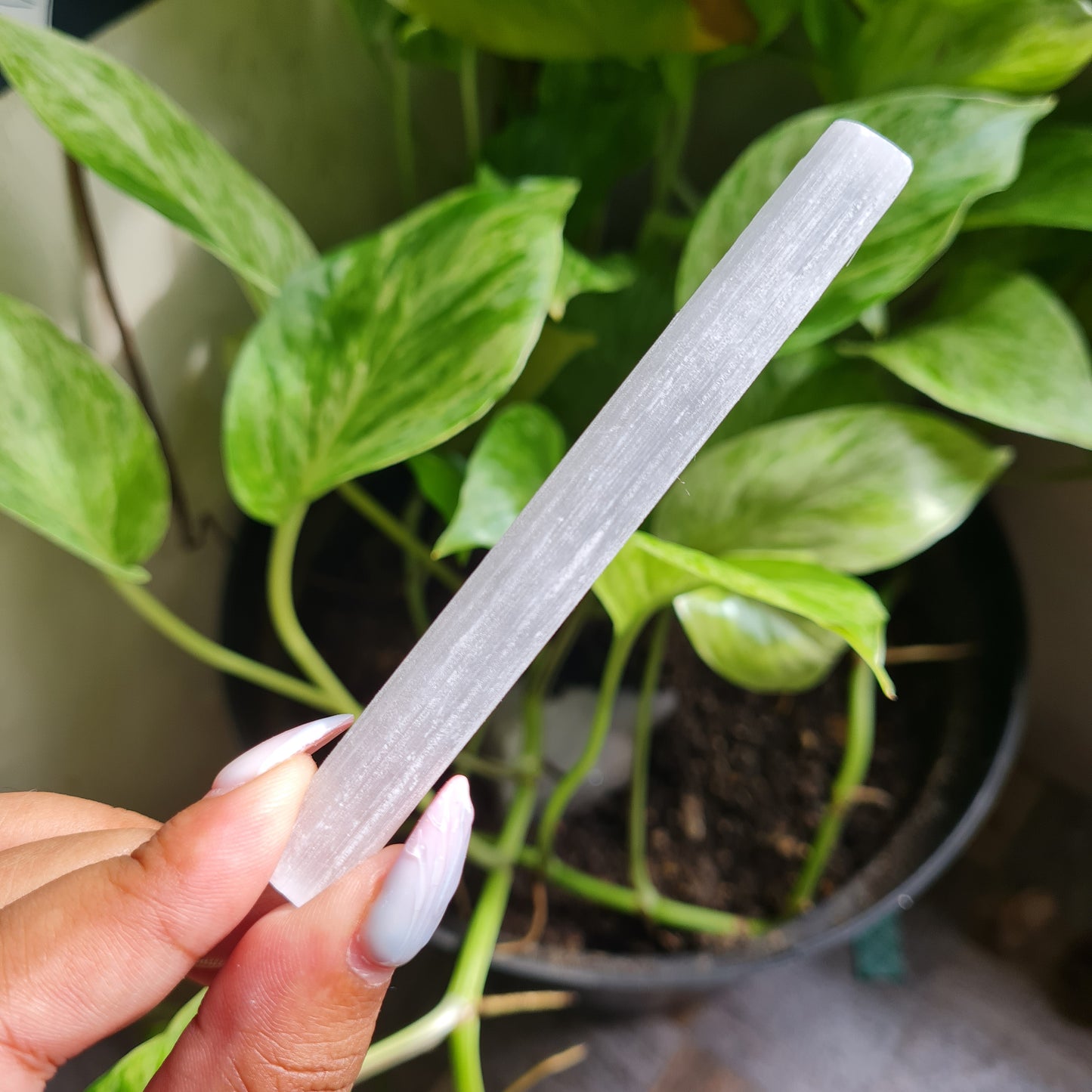 Raw Satin Spar Selenite Stick