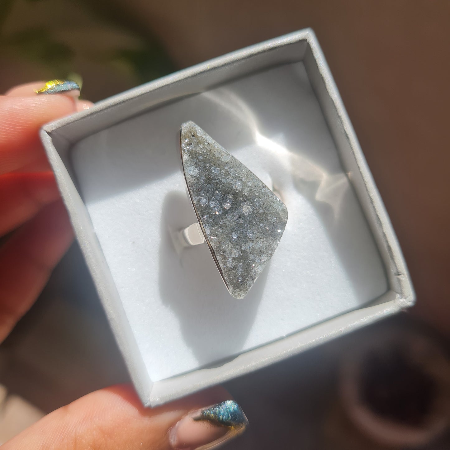 Amethyst Cluster Ring - Size 6