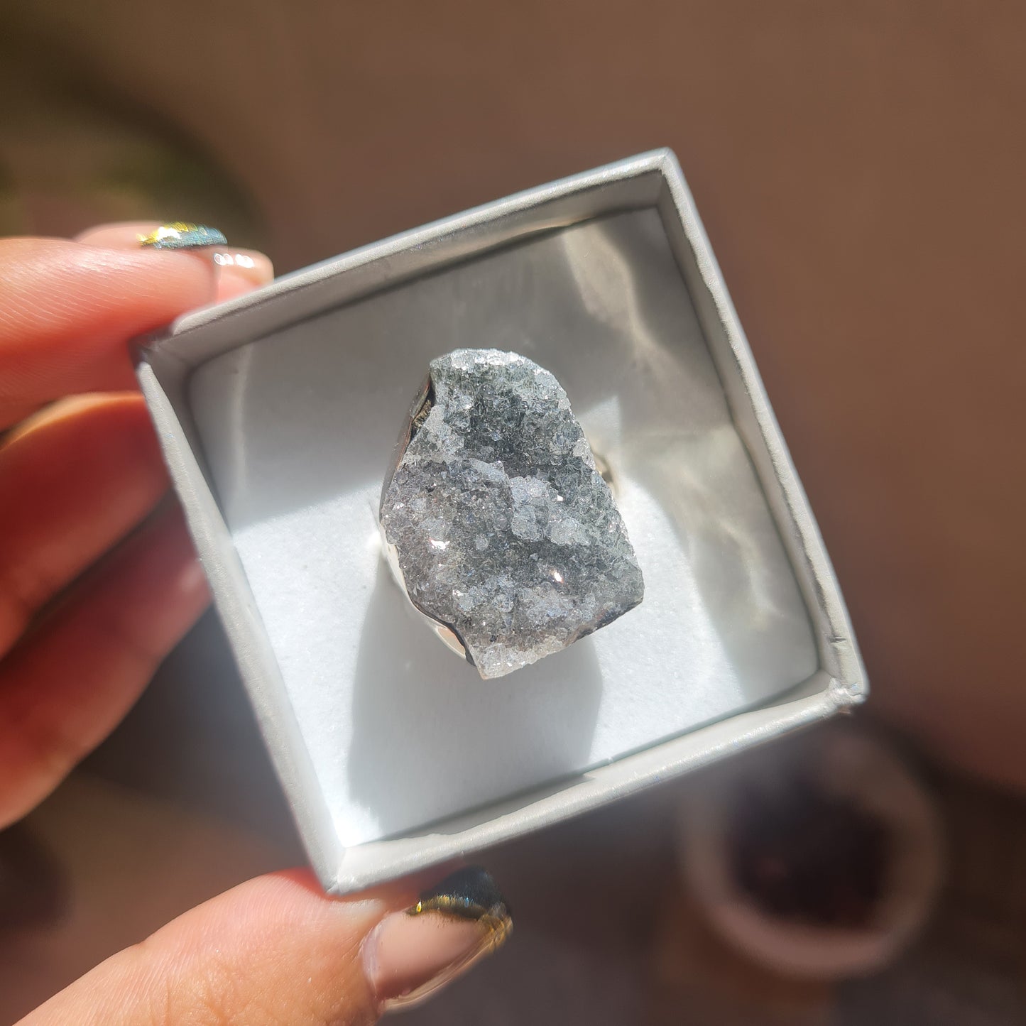 Amethyst Cluster Ring - Size 8