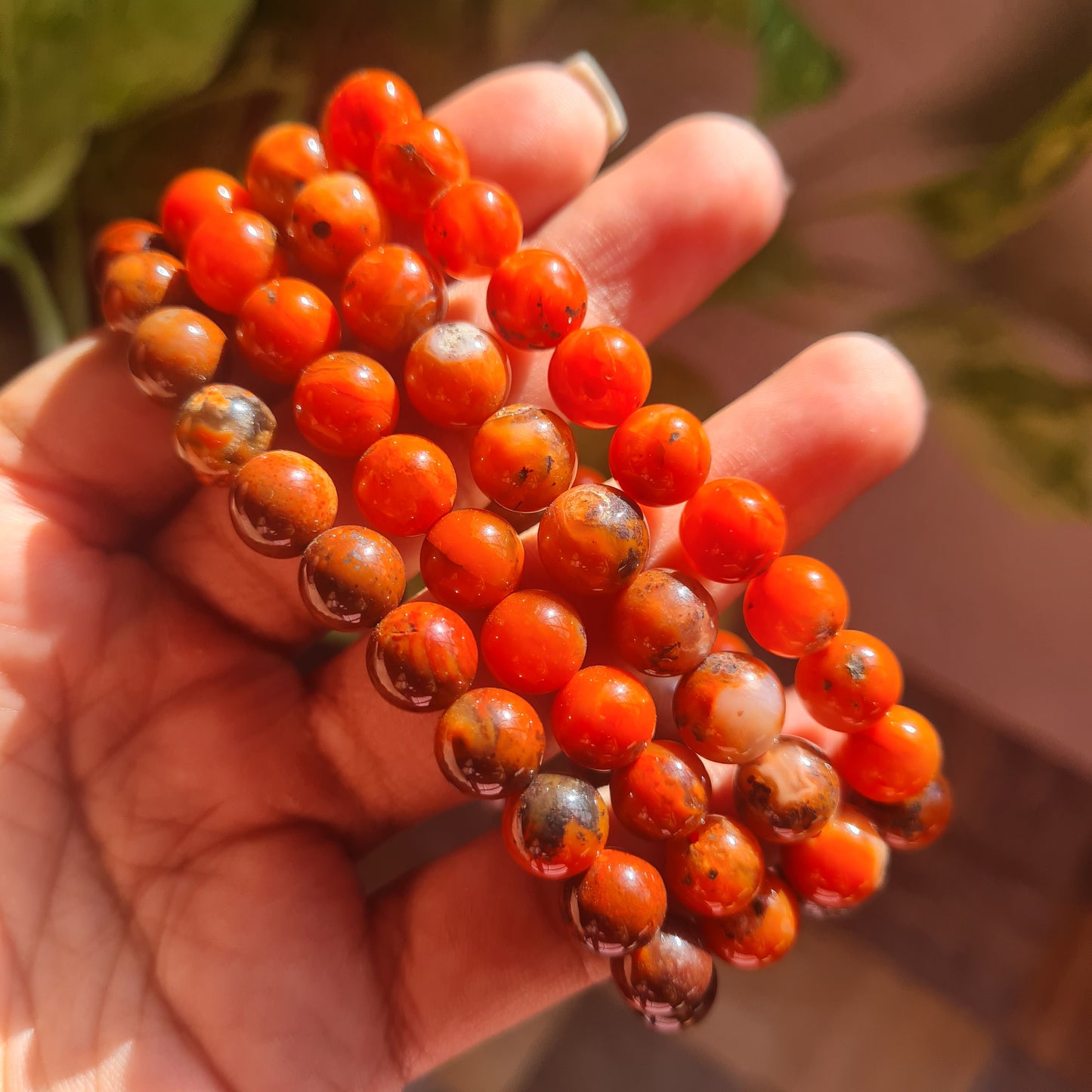 Red Agate Gemstone Bracelet