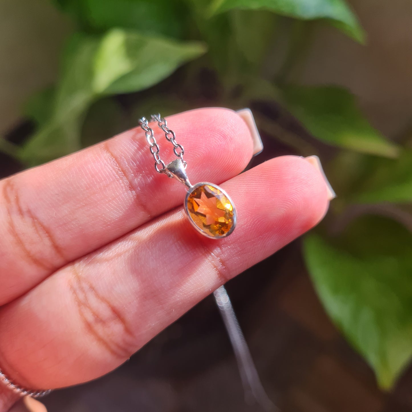 Dainty Citrine Pendant