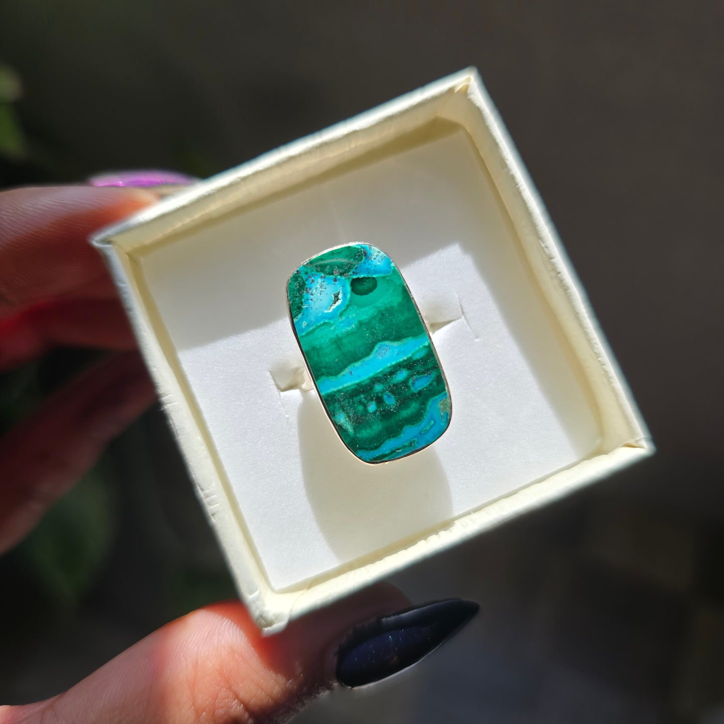 Malacolla (Malachite & Chrysocolla) Ring - Size 5