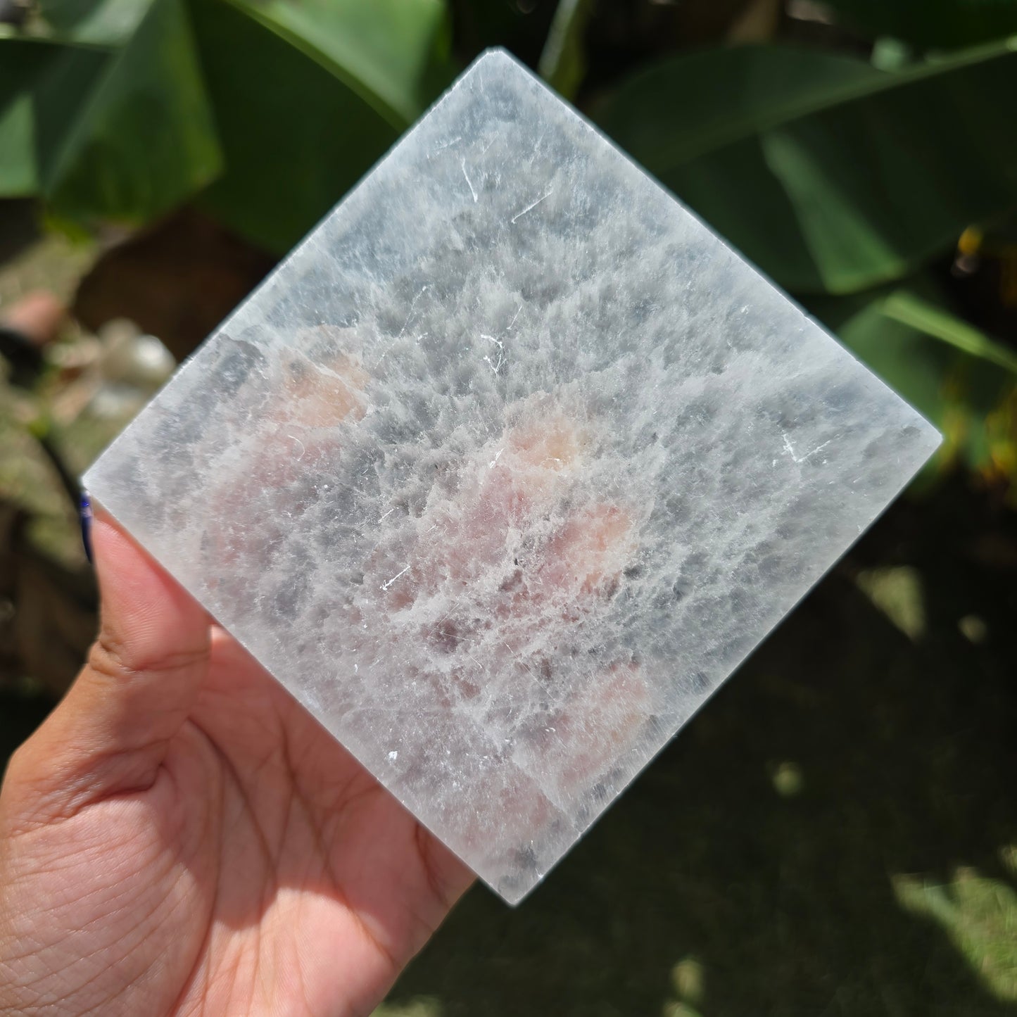 Satin Spar Selenite Charging Plate