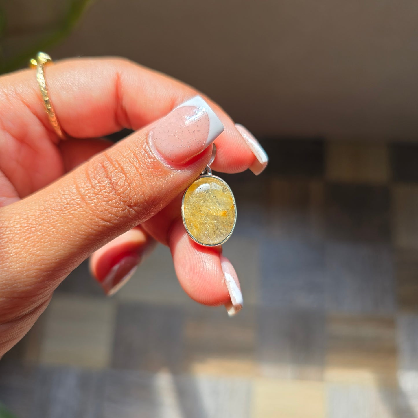 Golden Rutile Quartz Pendant