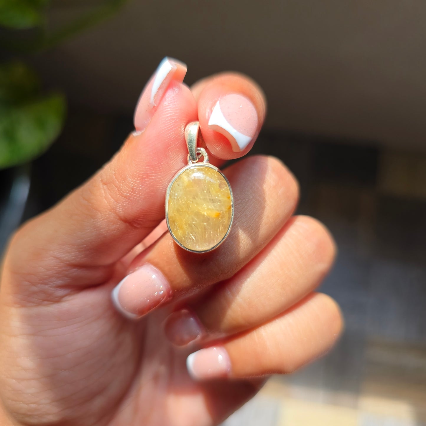 Golden Rutile Quartz Pendant