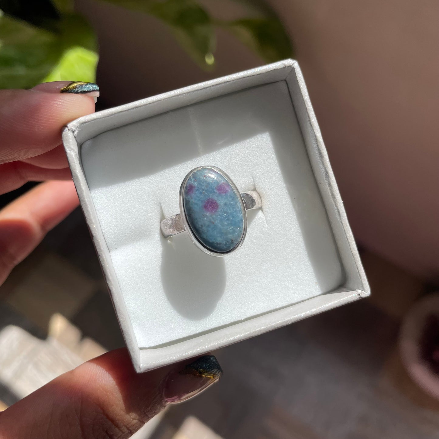 Ruby Kyanite Gemstone Ring - Size 10