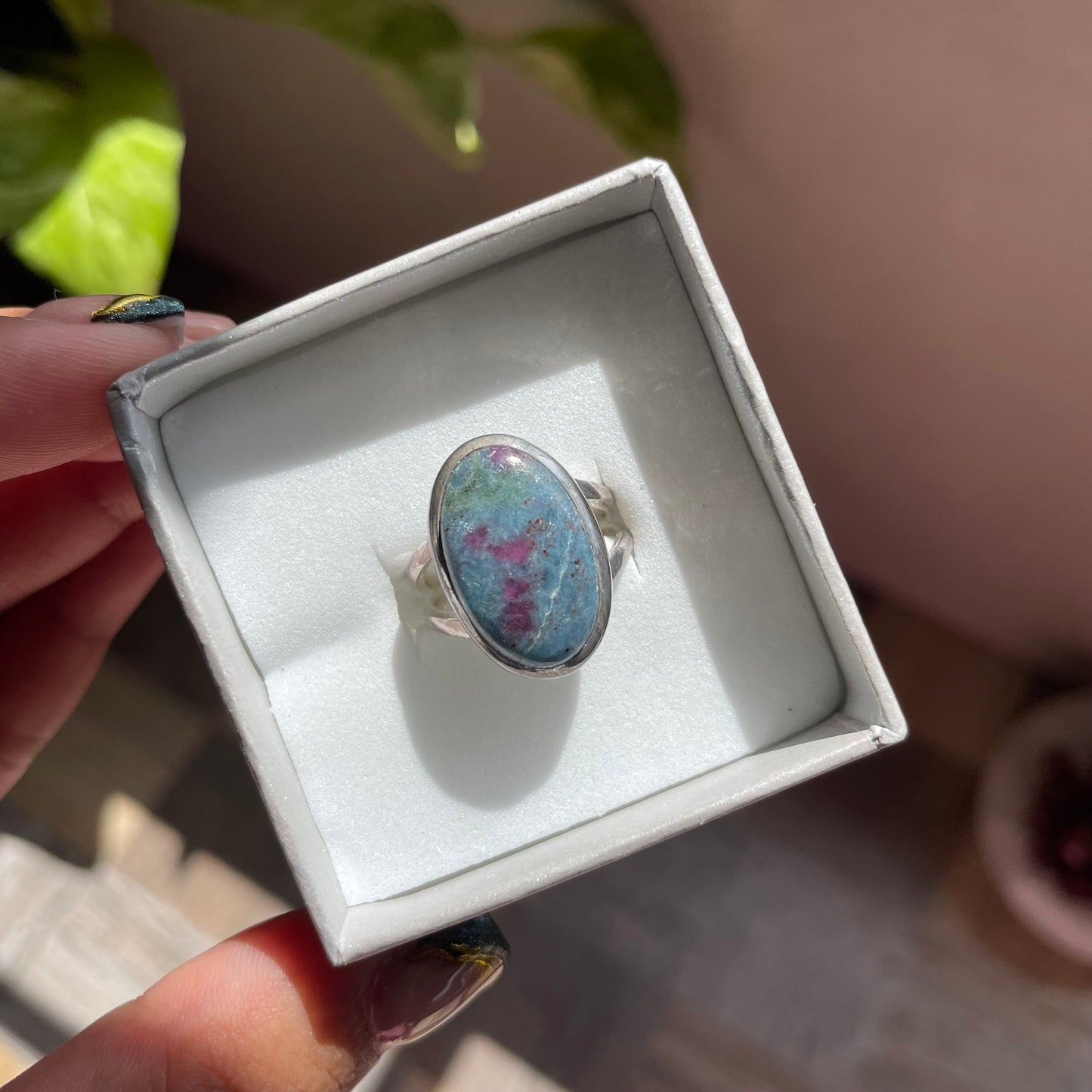 Ruby Kyanite Gemstone Ring - Size 6