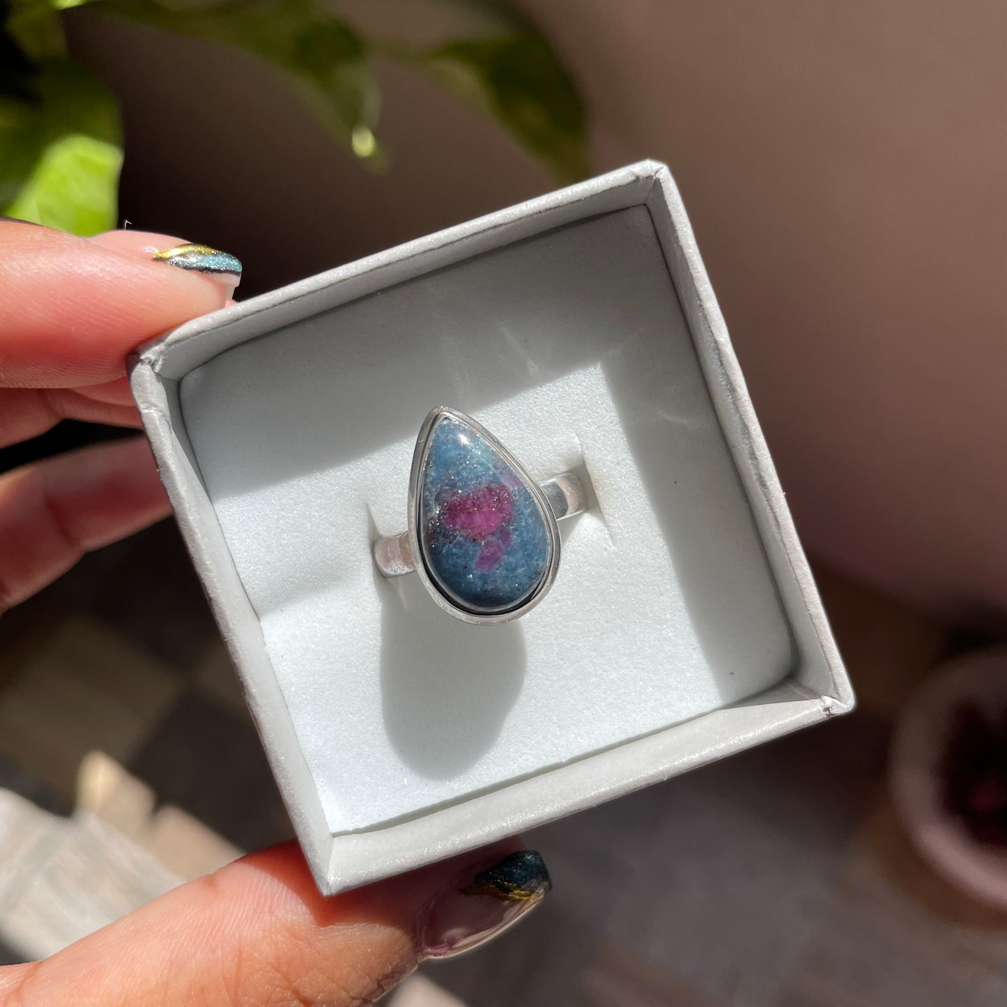 Ruby Kyanite Gemstone Ring - Size 8