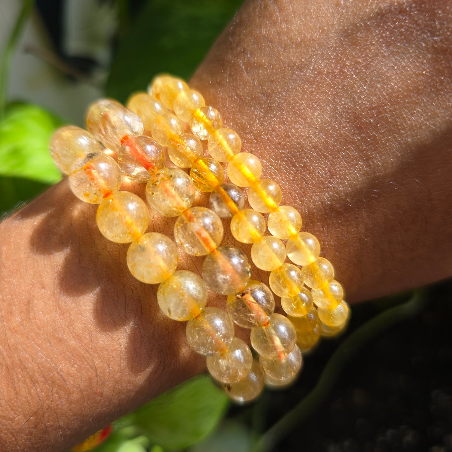 Golden Rutile Quartz Gemstone Bracelet