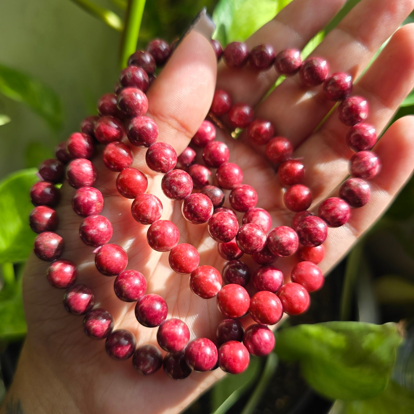 Thulite Gemstone Bracelet