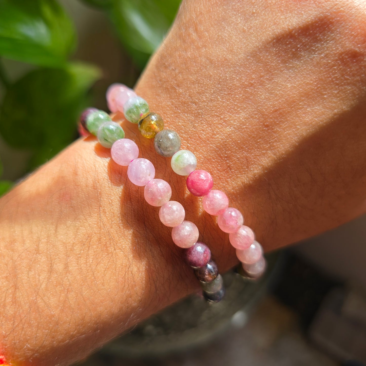 Mixed Pink Sapphire Gemstone Bracelet