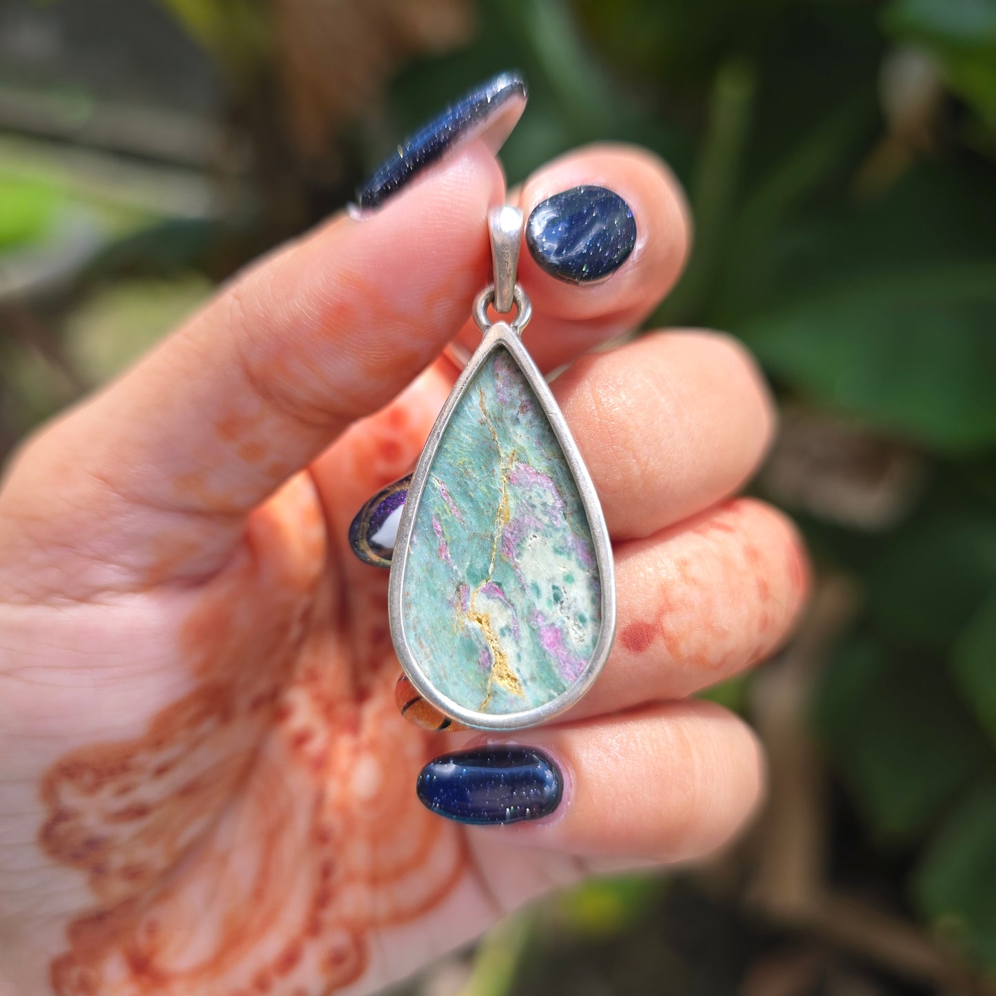 Ruby in Fuchsite Pendant