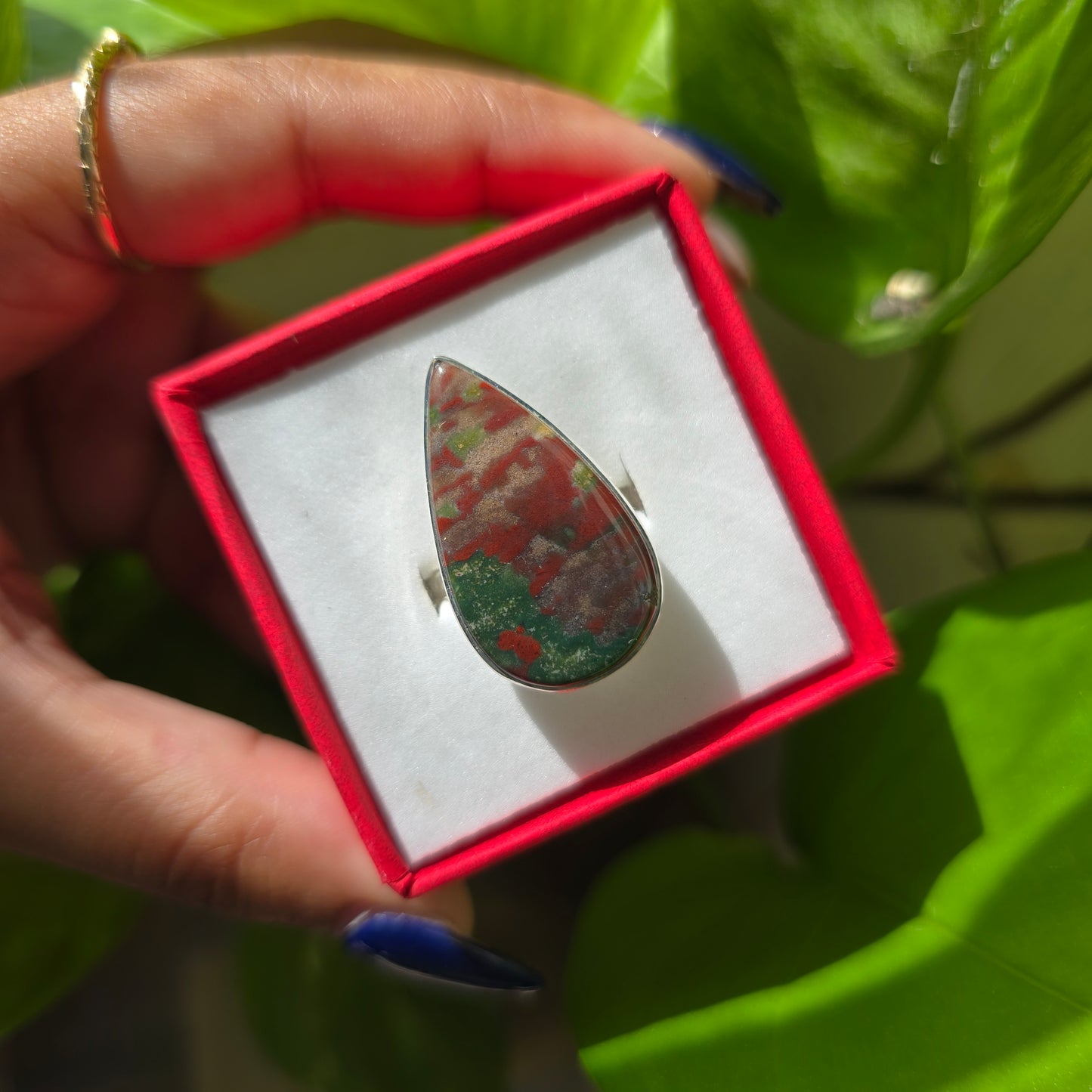 Bloodstone Ring - Size 7