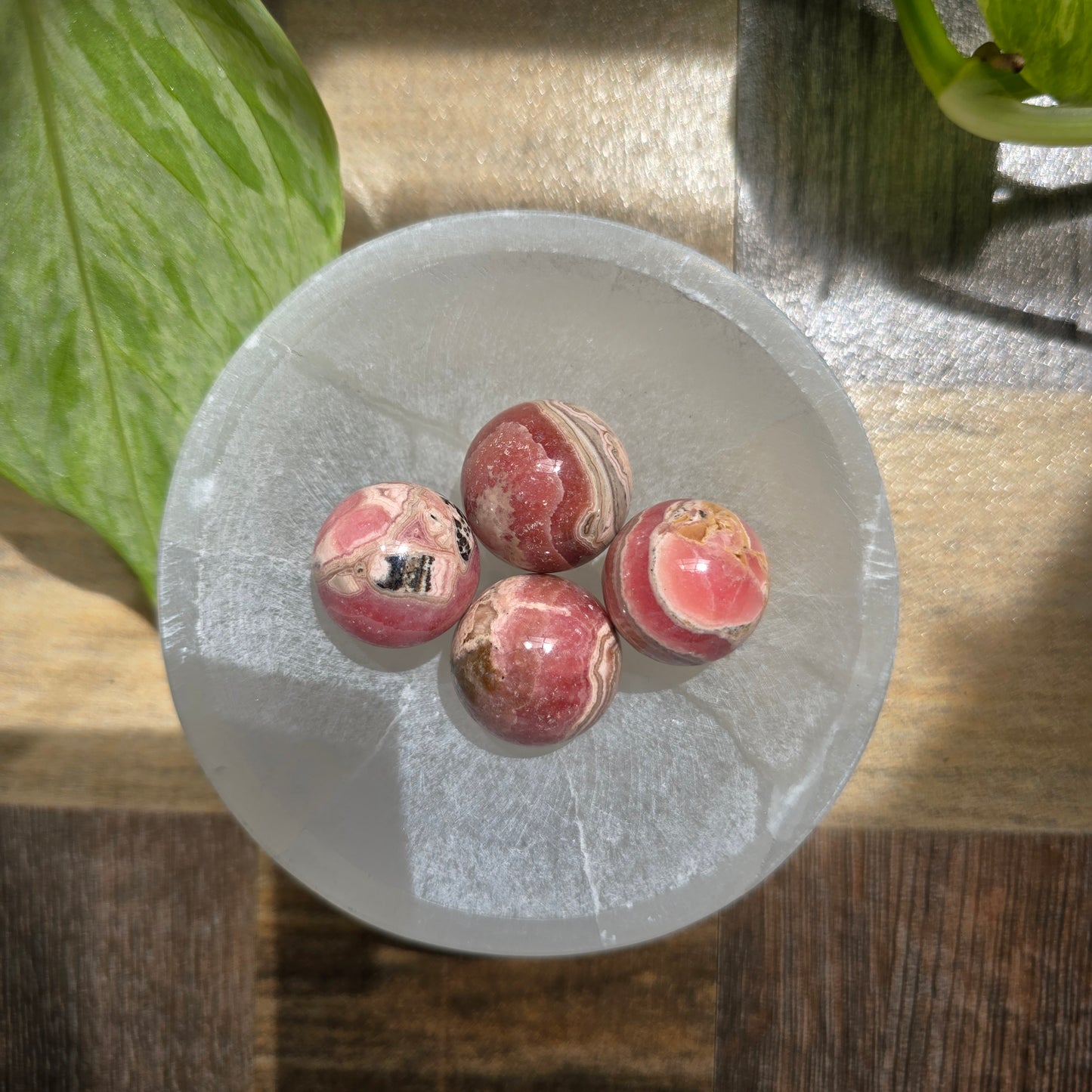 Mini Rhodochrosite Gemstone Sphere