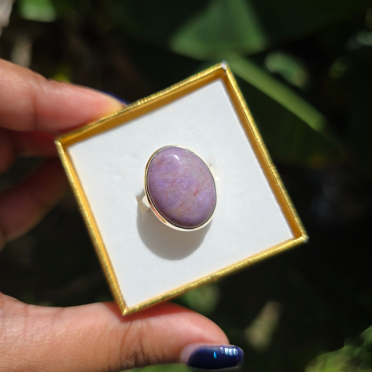Lavender Jade Ring - Size 7