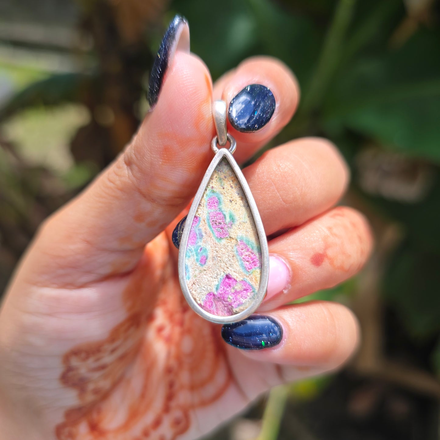 Ruby in Fuchsite Pendant