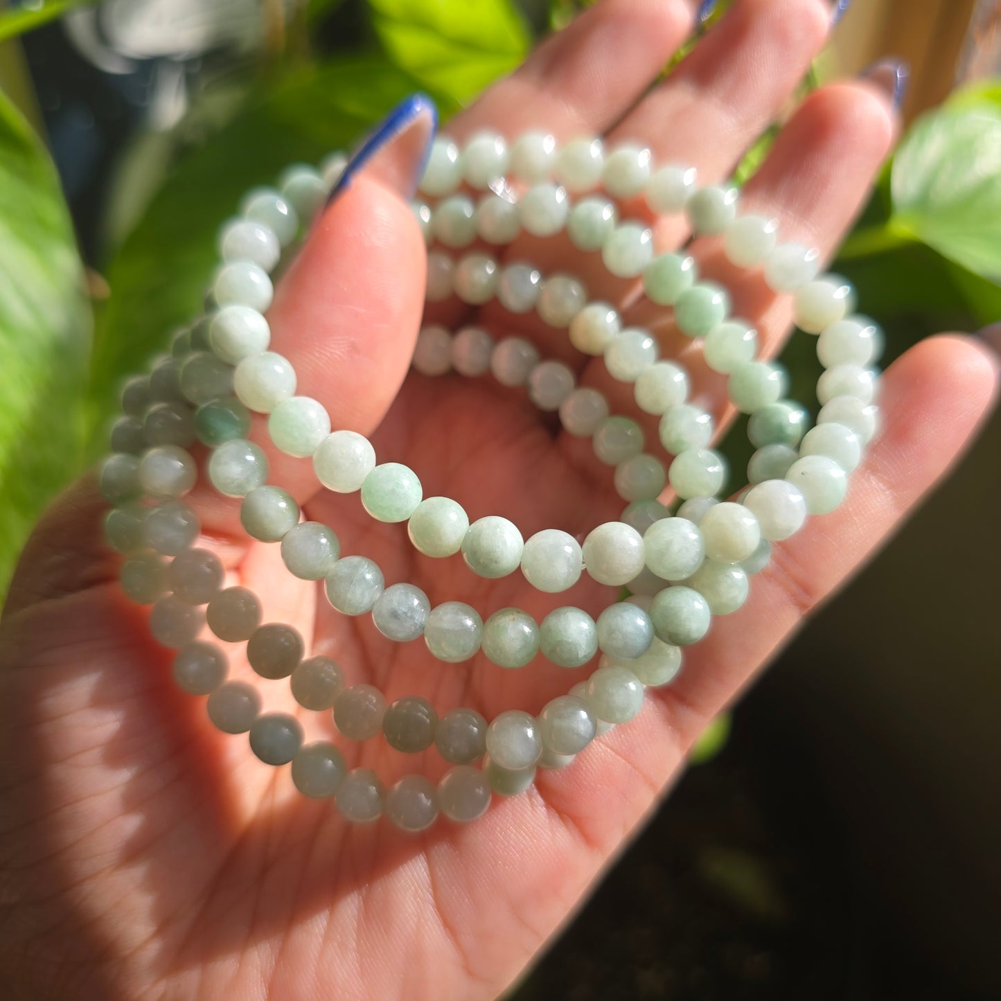 Light Green Jadeite Gemstone Bracelet