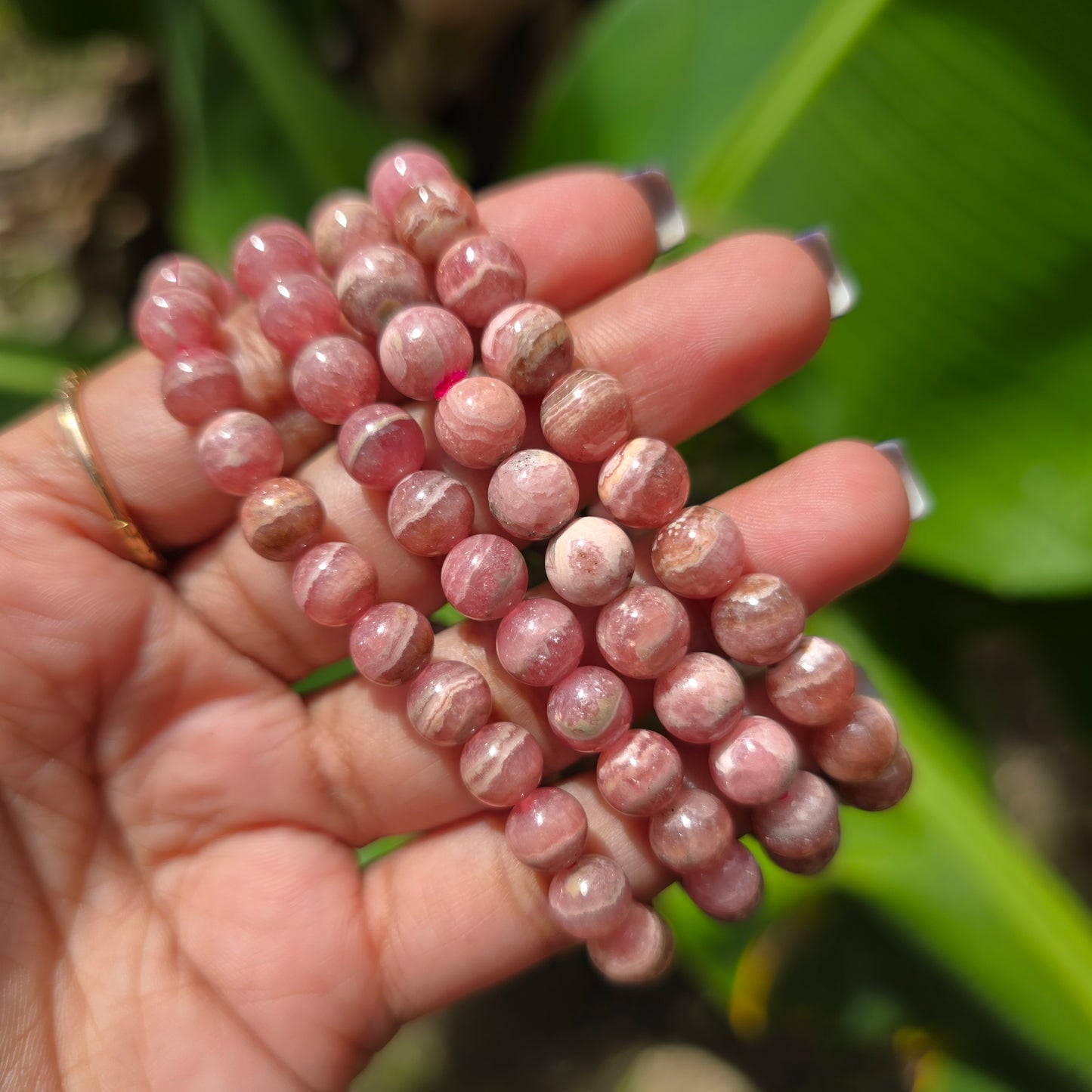 Rhodochrosite Gemstone Bracelet