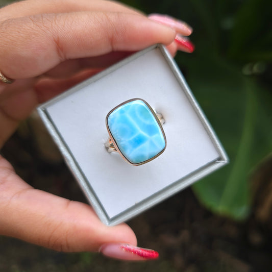 Larimar Gemstone Ring - Size 10
