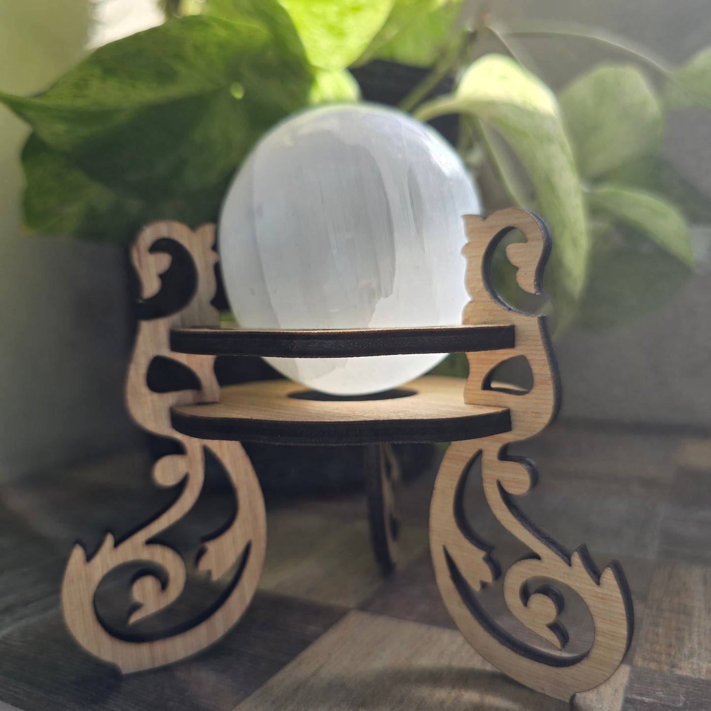 Satin Spar Selenite Gemstone Sphere