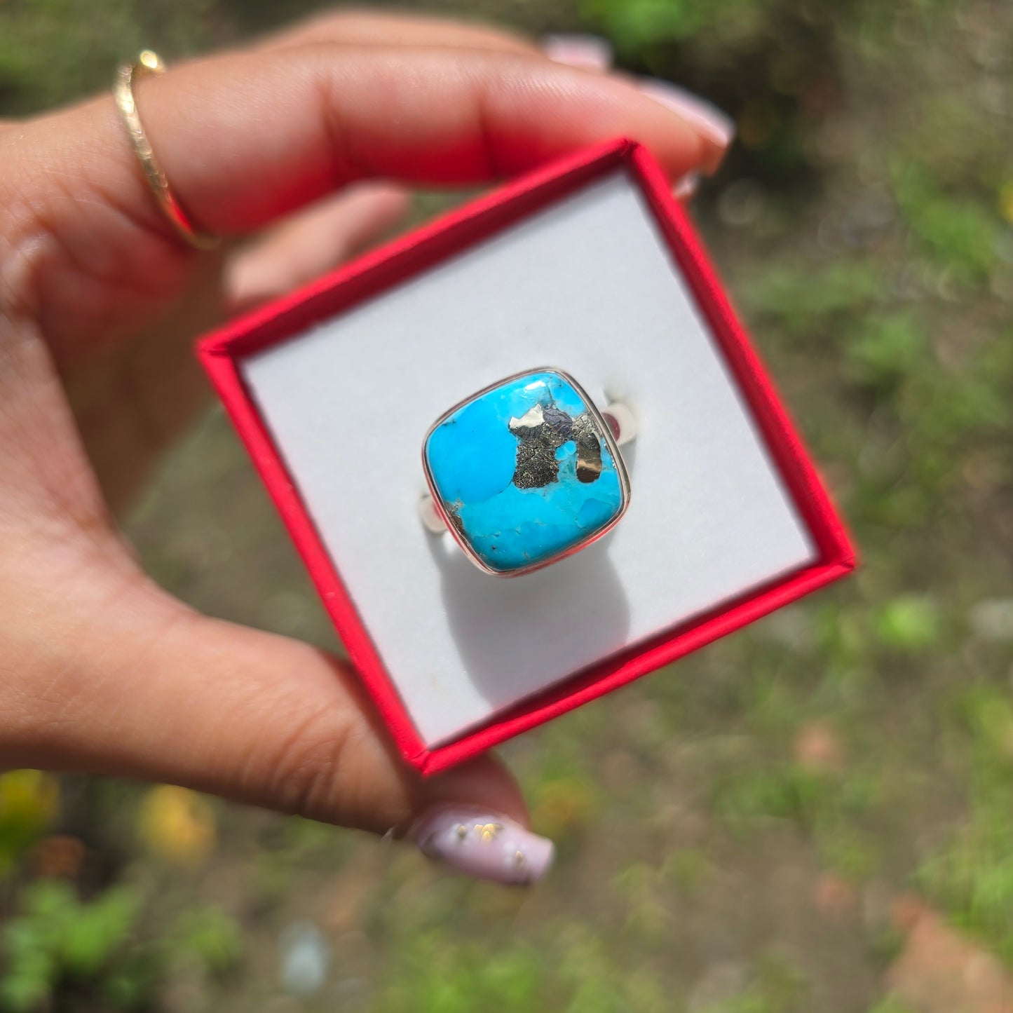Kingman Turquoise Ring - Size 11