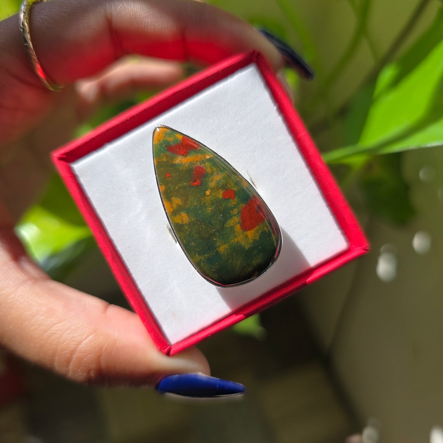 Bloodstone Ring - Size 9