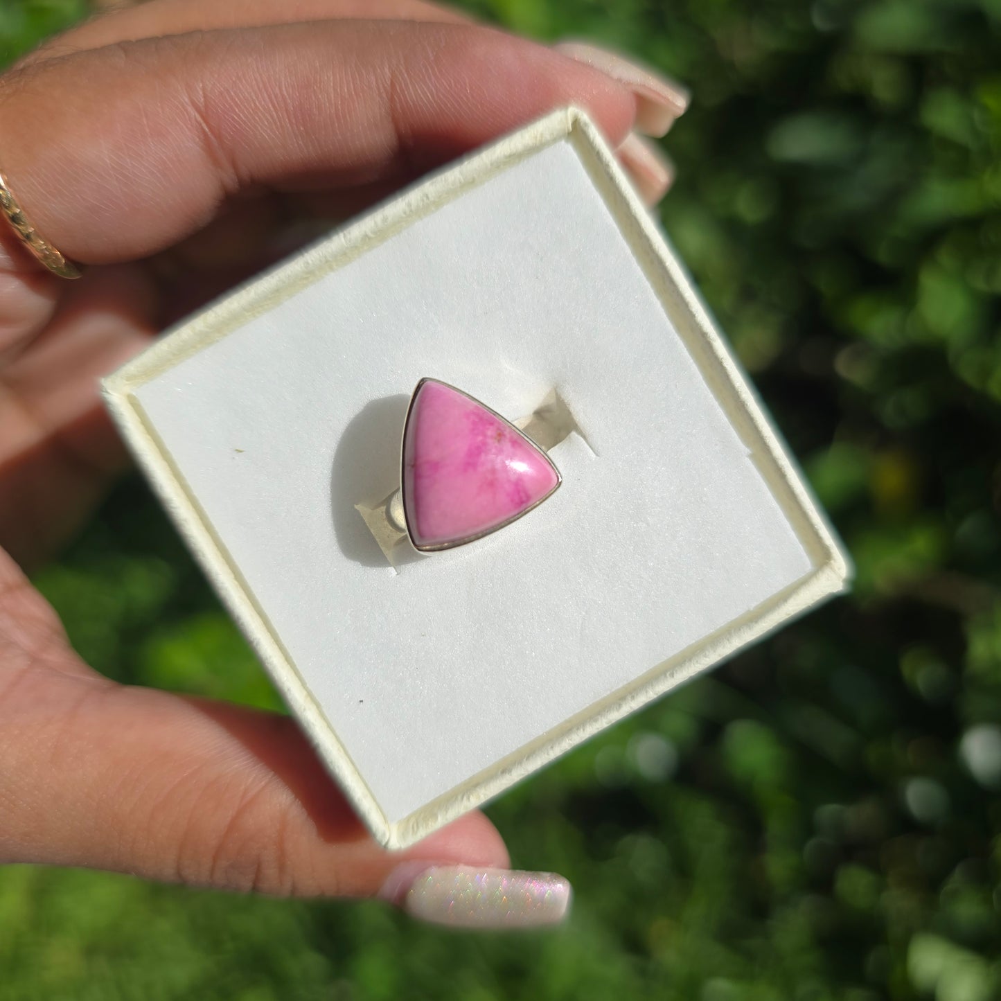 Cobaltoan Calcite Ring - Size 6