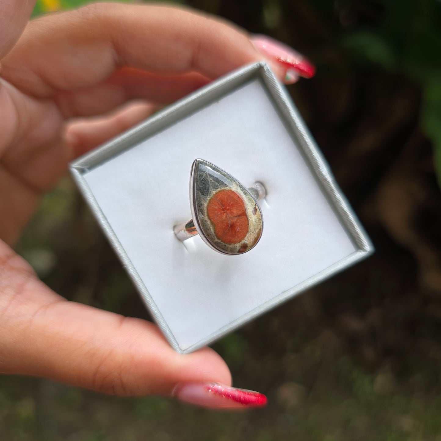 Peanut Obsidian Ring - Size 10