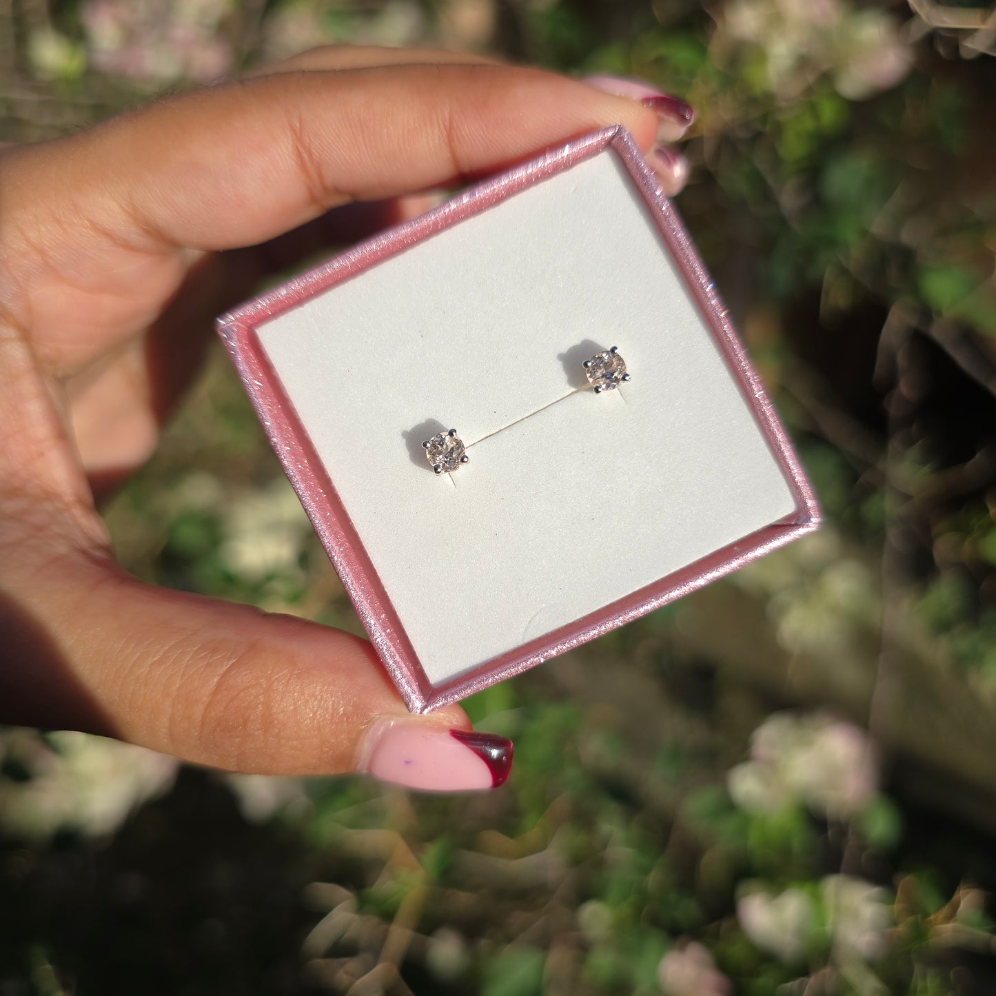 Morganite Stud Earrings