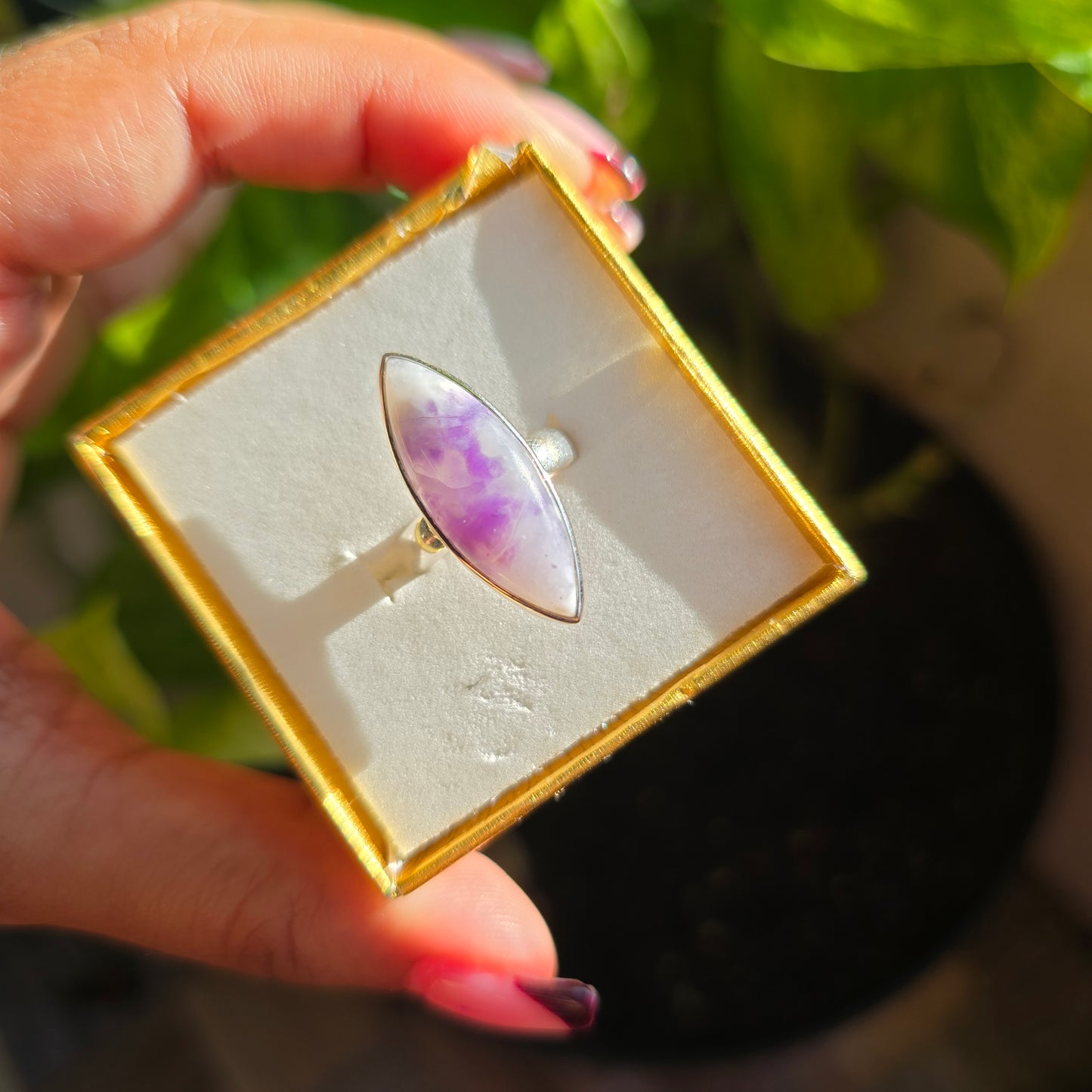 Morado Opal Gemstone Ring - Size 5
