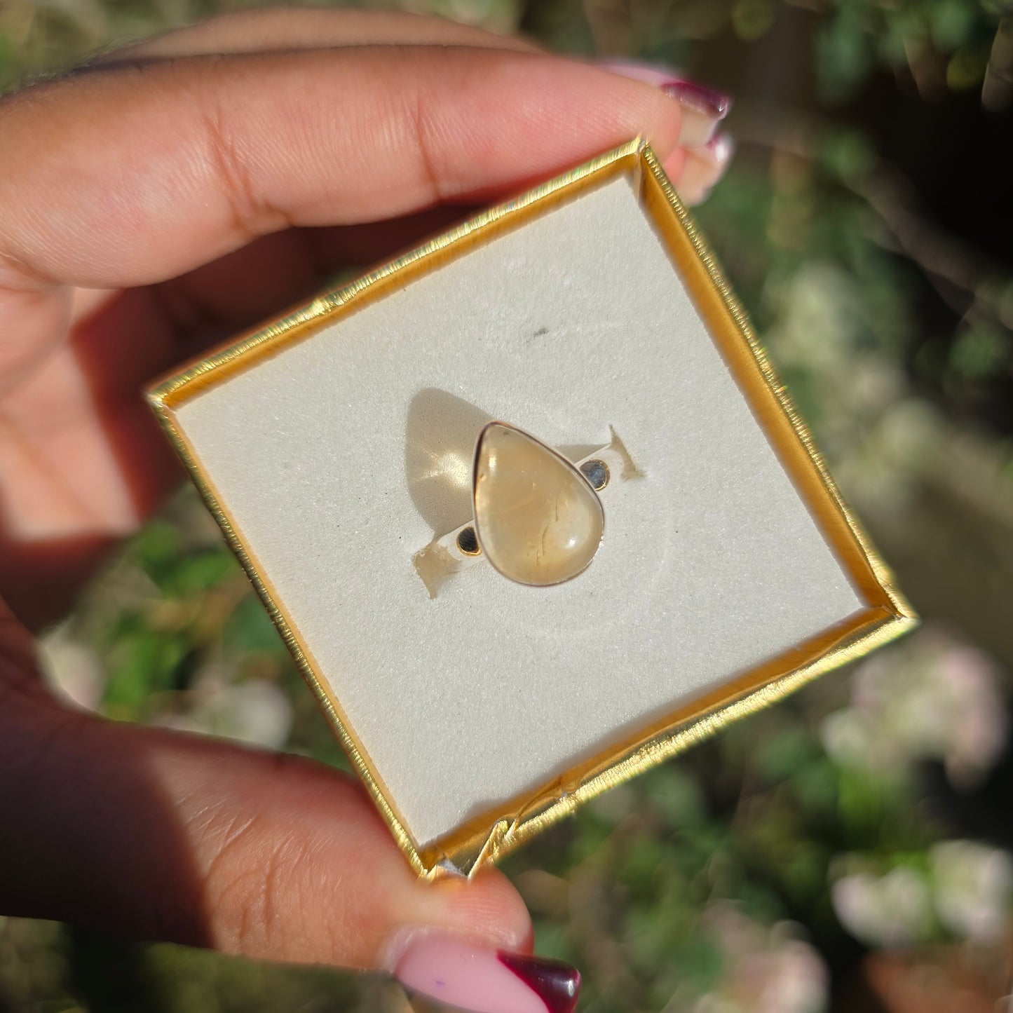 Citrine Gemstone Ring - Size 6