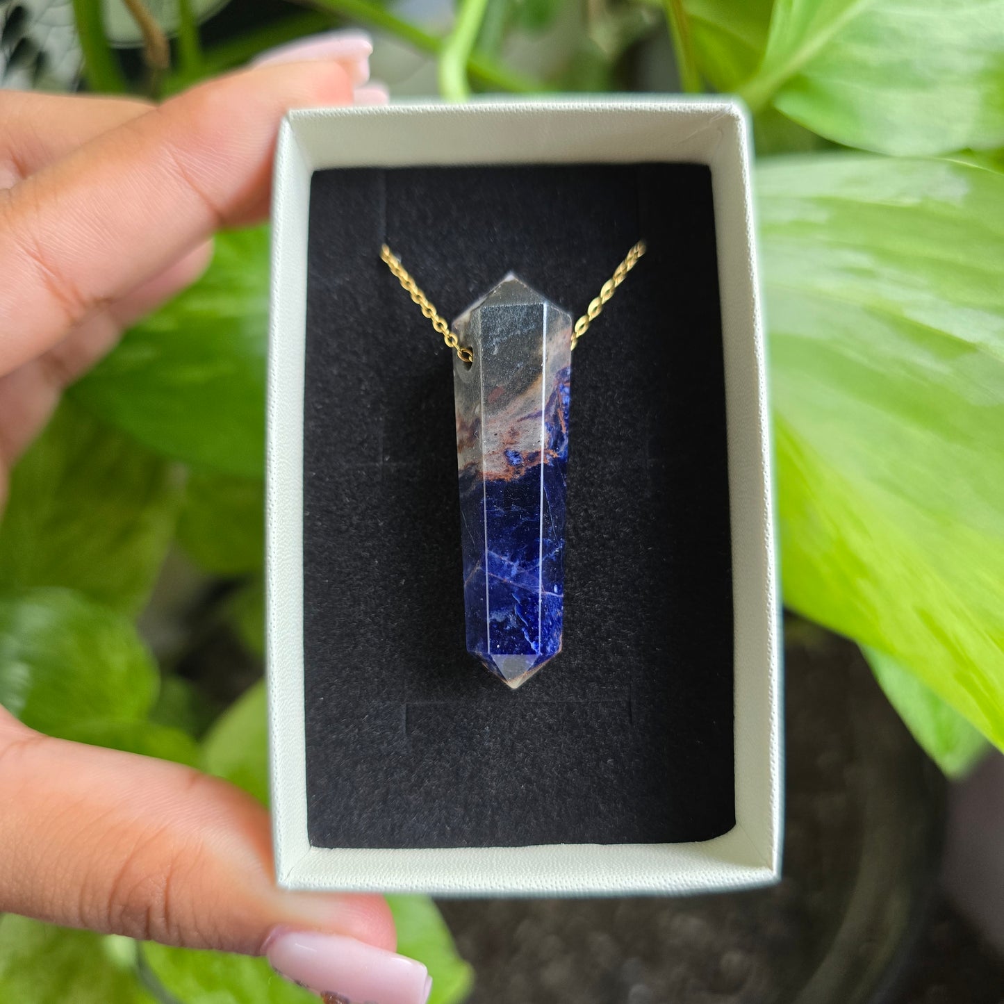 Sodalite Point Necklace