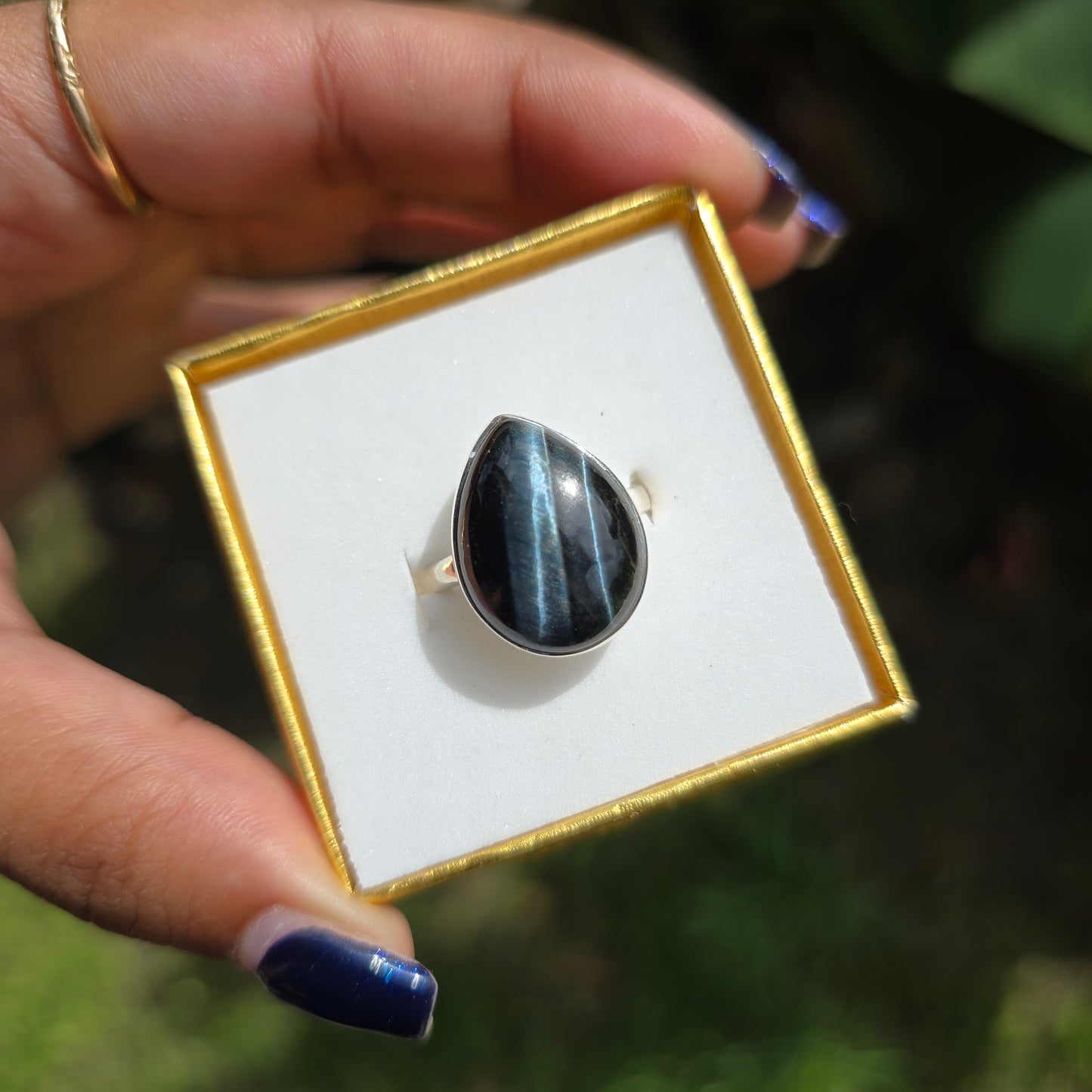 Hawk's Eye Ring - Size 9
