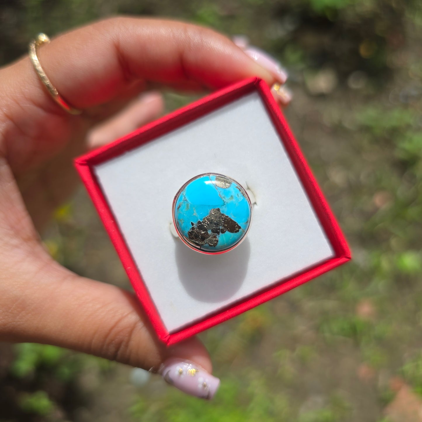 Kingman Turquoise Ring - Size 9